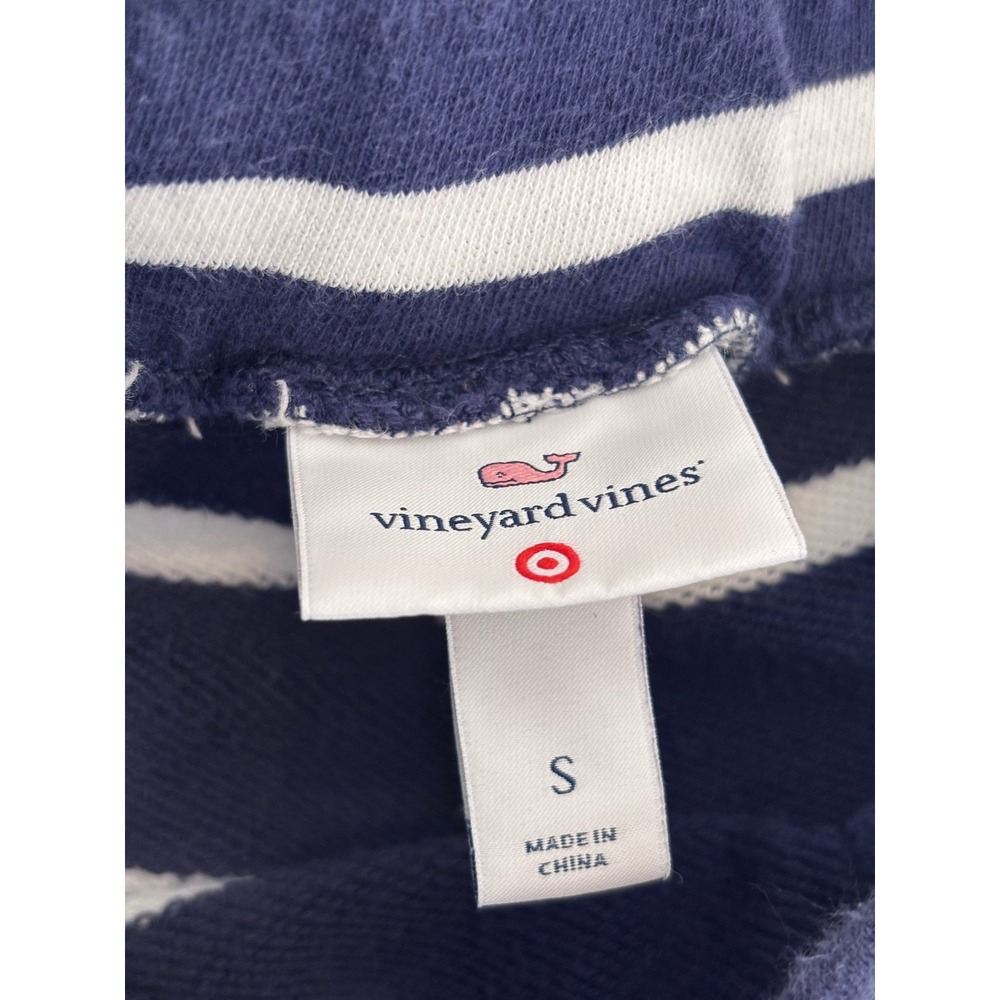 Vineyard Vines Target Navy White Striped Sailor Wide Leg Pants Small Cotton 0059 - Picture 3 of 4